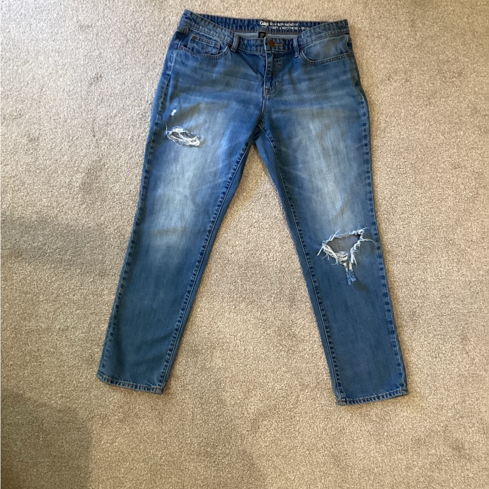 GAP Sexy Boyfriend Fit Distressed Jeans